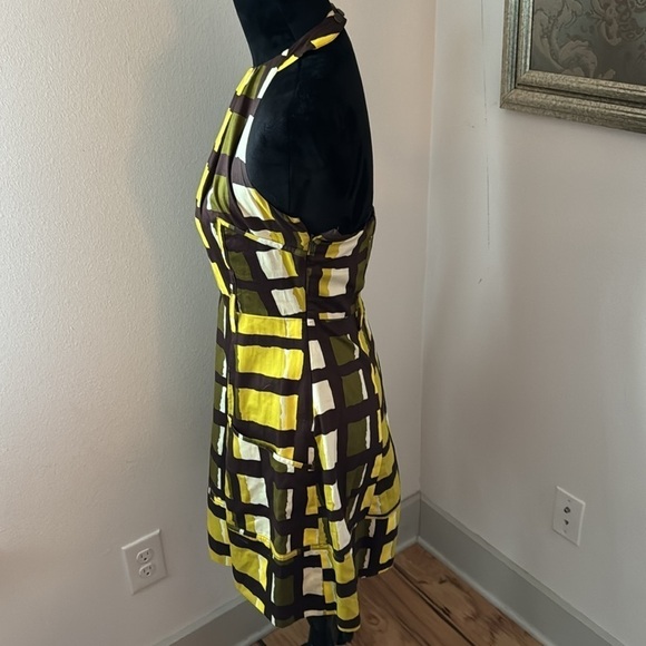 Jessica Simpson 100% cotton Halter fit & Flare geometric print Sz 4 dress - Picture 5 of 7